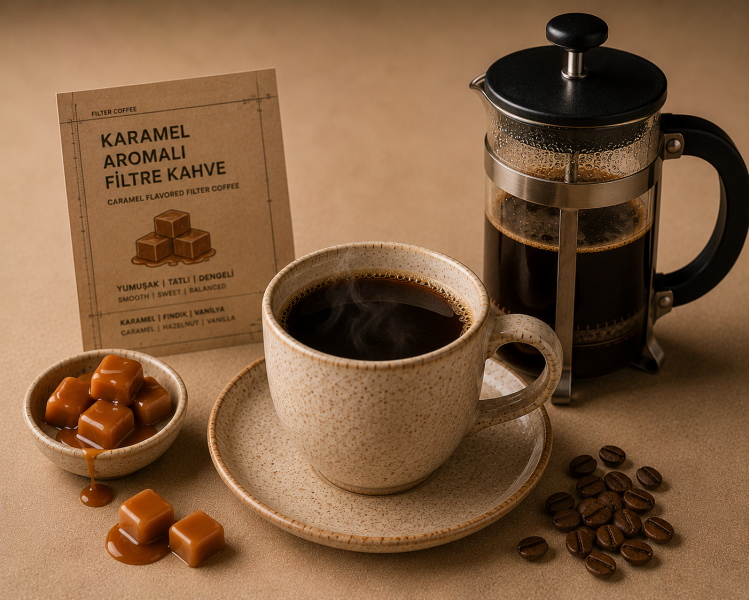 Karamel Aromalı Filtre Kahve